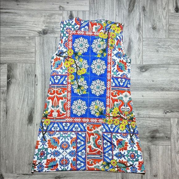 Isle By Melis Kozan Colorful Floral Pattern Sleeveles Dress Size M - Picture 8 of 11